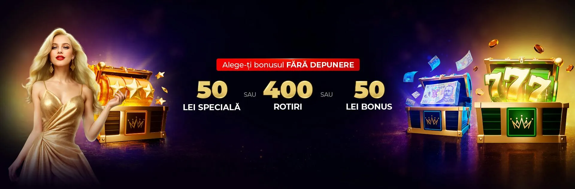 Princess Casino Romania – bonus fără depunere Princess Casino Romania – bonus fără depunere la alegere: 50 lei specială, 400 rotiri sau 50 lei bonus